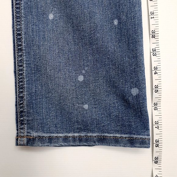 EXPRESS Stella Low Rise Cropped Skinny Jeans in Distressed Medium Wash 90094 - Picture 10 of 13